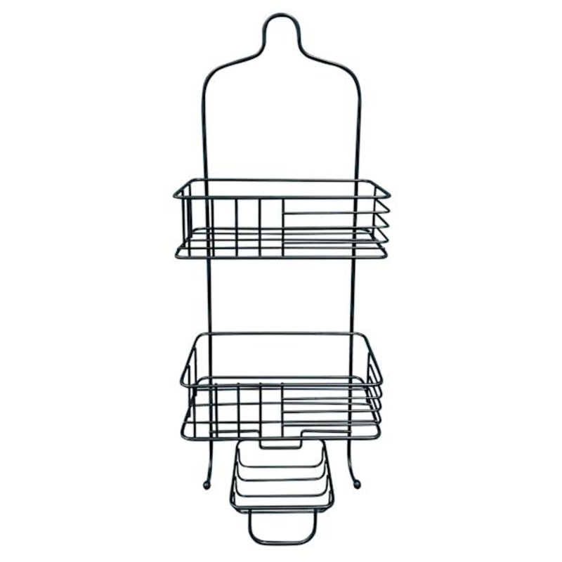 3-Tier Iron Matte Black Shower Caddy