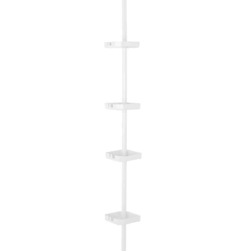 4-Tier Tension Shower Caddy White