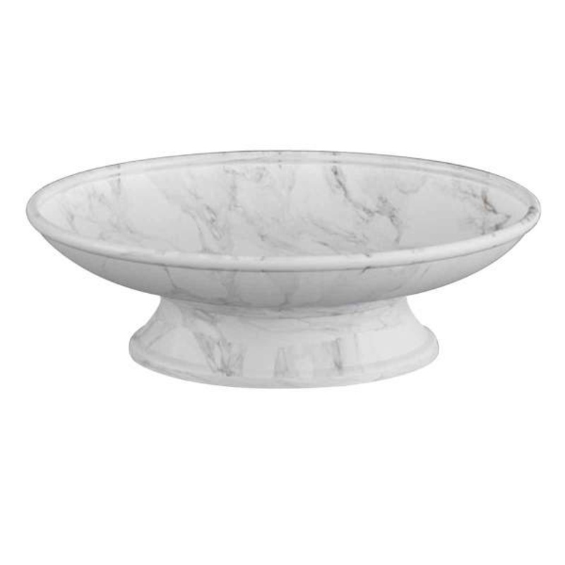 Belle Grey & White Marbled Soap Dish