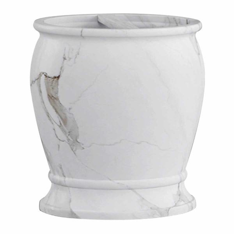 Belle Grey & White Marbled Toothbrush Holder, 4.5″