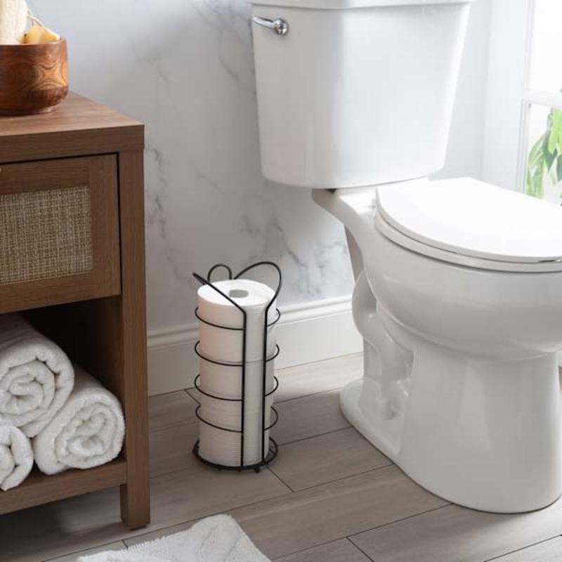 Cade Matte Black Toilet Paper Holder, 13″