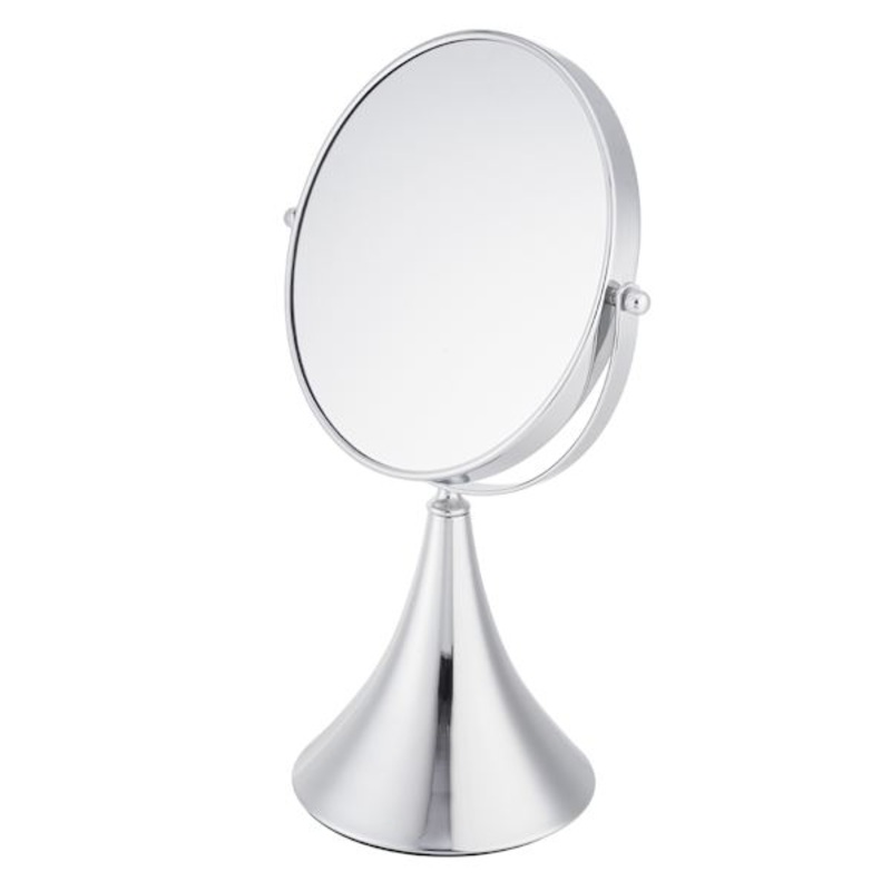 Chrome Round 1X & 3X Table Mirror, 14.1″