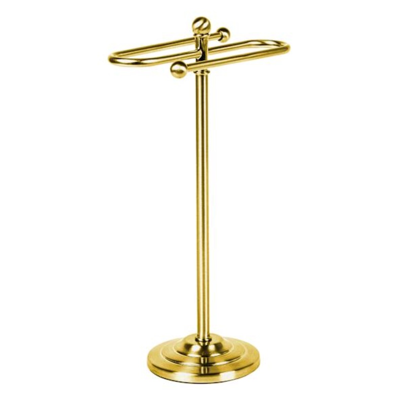 Clayton Fingertip Towel Stand, Shiny Gold