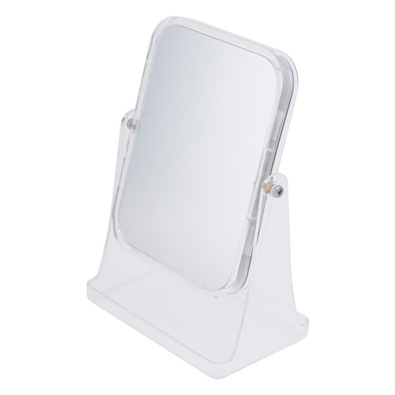 Clear Square 1X & 3X Table Mirror, 8.8″