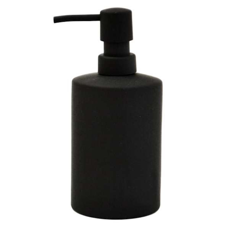 Crosby St. Denn Black Soft Touch Soap Dispenser, 7″