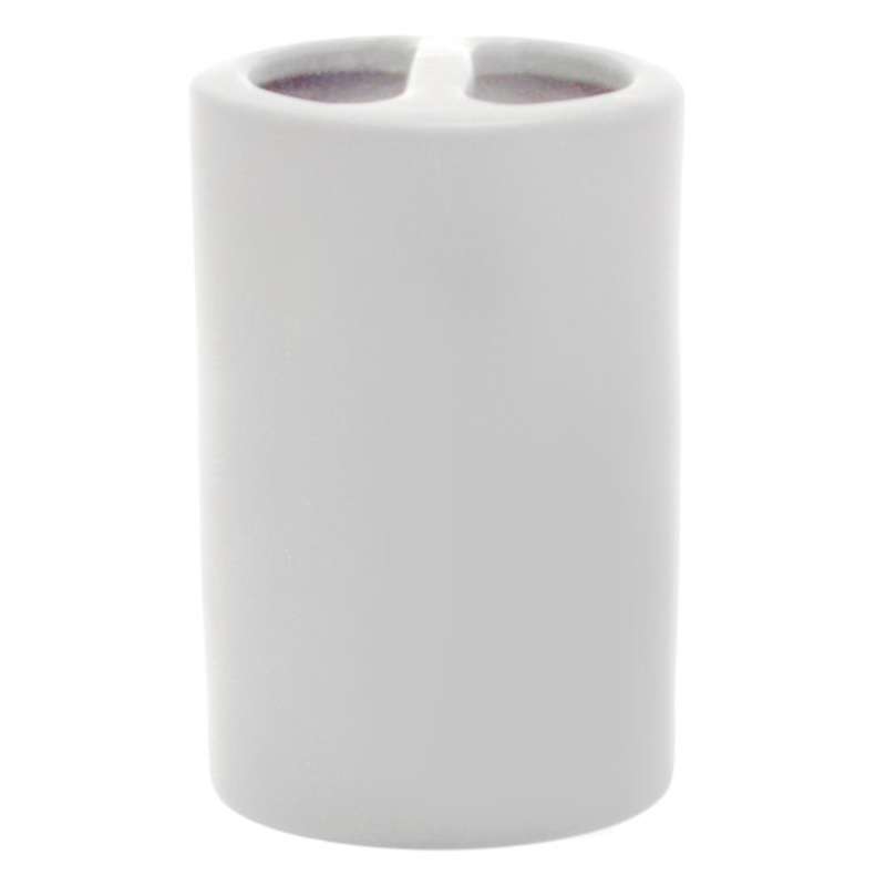 Crosby St Denn Grey Soft Touch Toothbrush Holder, 4.8″