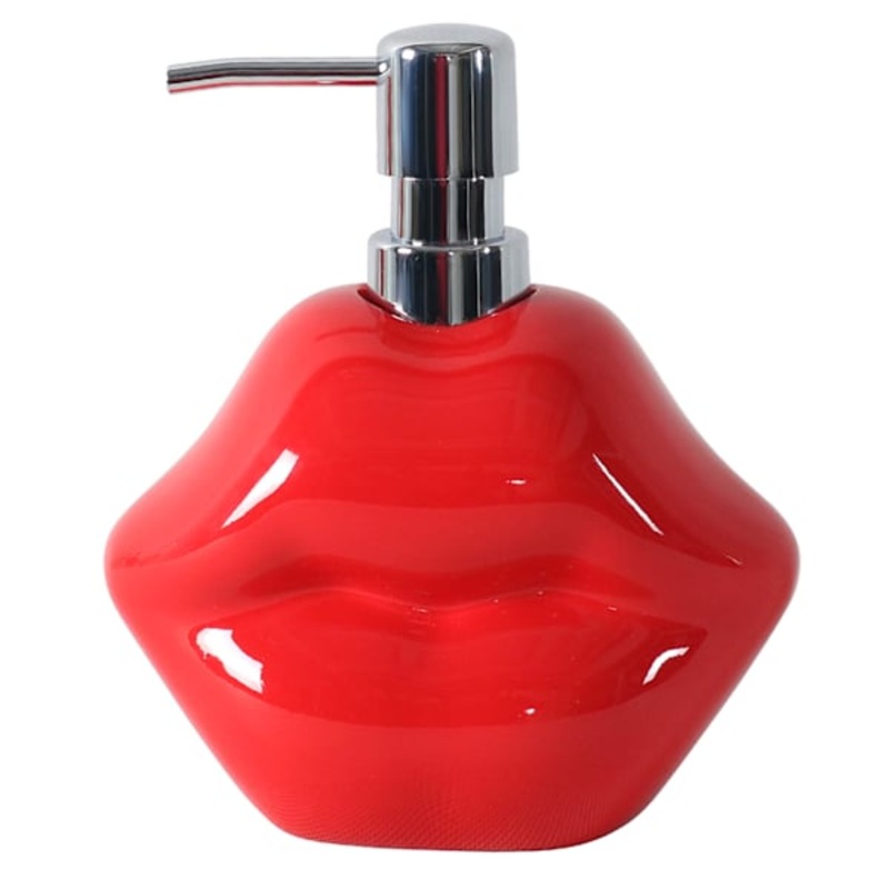Red Lips Shaped Soap Dispenser
