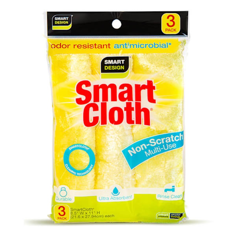 3-Pack Large Smartcloth Antibacterial, Yellow