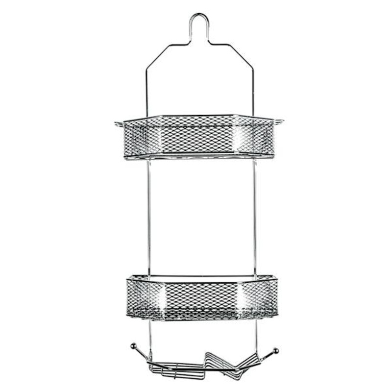 Lexington Grey Metal Mesh Shower Caddy, 25″
