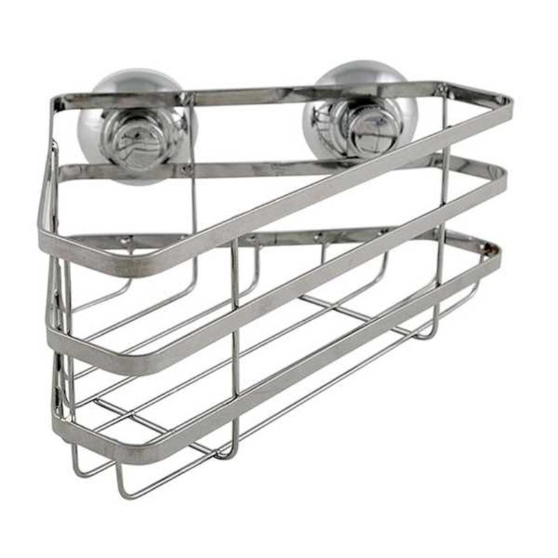 Pompeii Corner Suction Caddy, Chrome