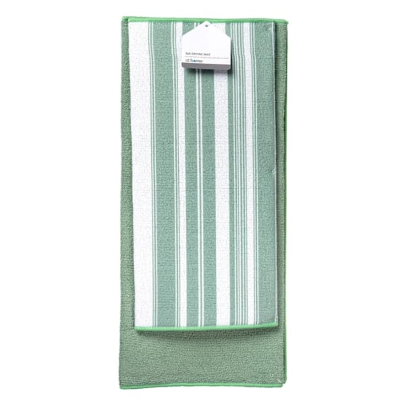 Set of 2 Sage Dish Mats