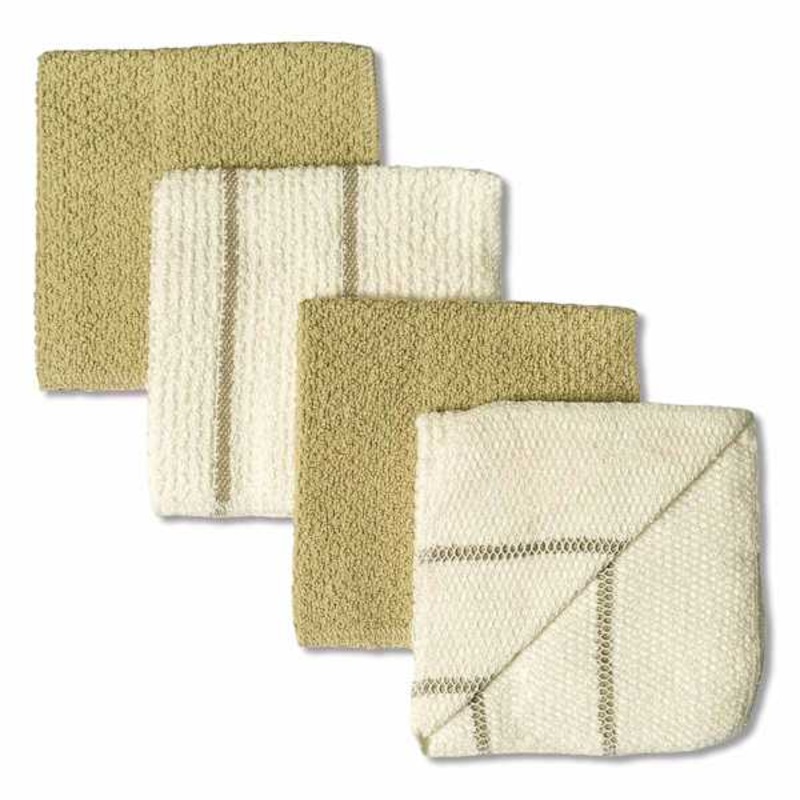 Set of 4 Taupe Scrubber Dish Cloths