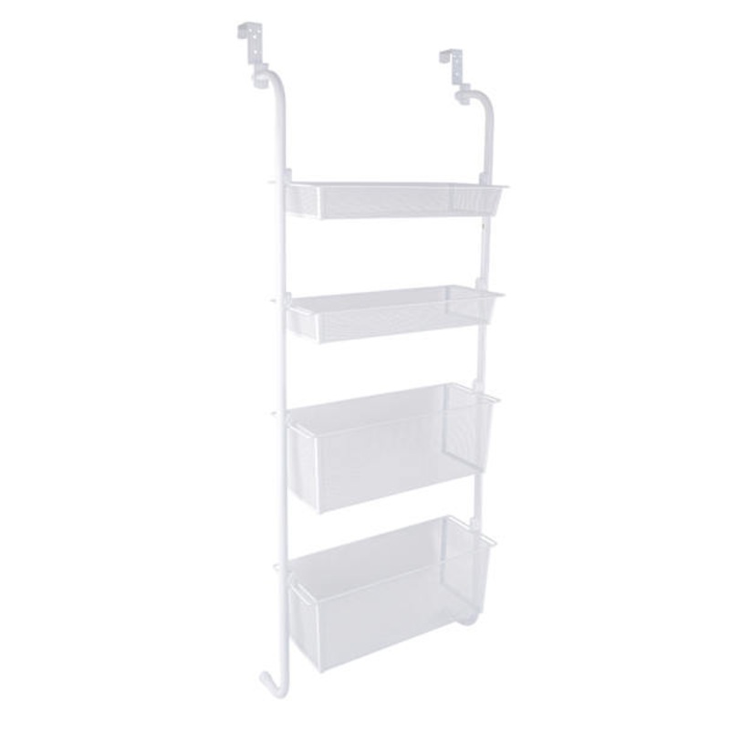 4-Tier Over The Door Storage Shelf, White