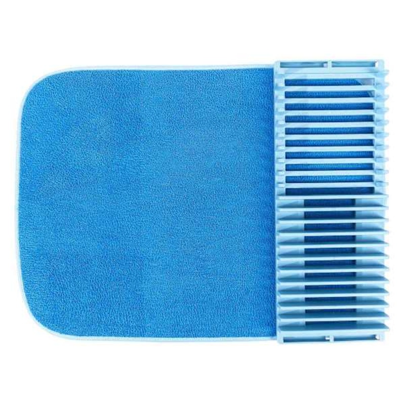 Blue Drying Mat with Dish Rack