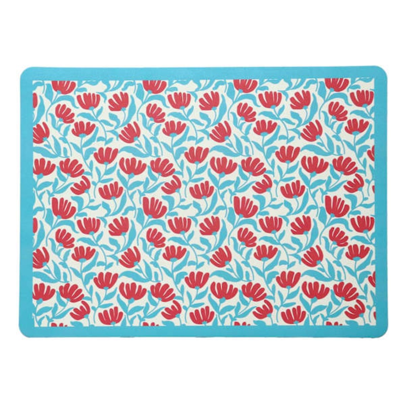 Blue Floral Print Quick-Dry Drying Mat