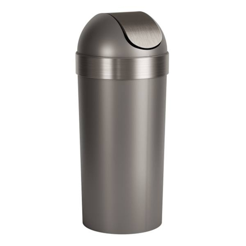 Pewter Venti Trash Can, 16.5gal