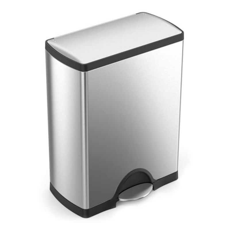 SimpleHuman Classic Brushed Stainless Steel Step Trash Can, 50l (13.2gal)