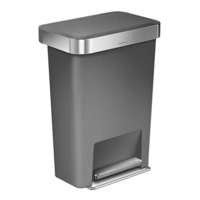 SimpleHuman Grey Step Trash Can, 45l