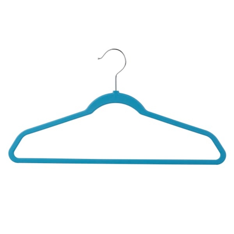 10-Pack Matte Non-Slip Suit Hanger, Dark Blue