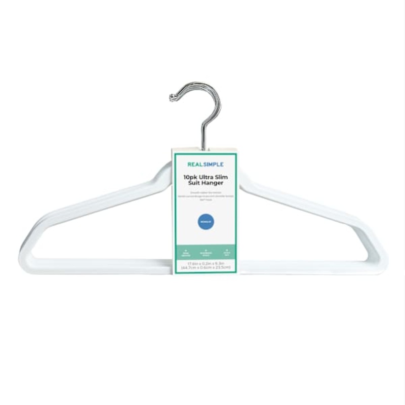 10-Pack Matte Non-Slip Suit Hanger, White