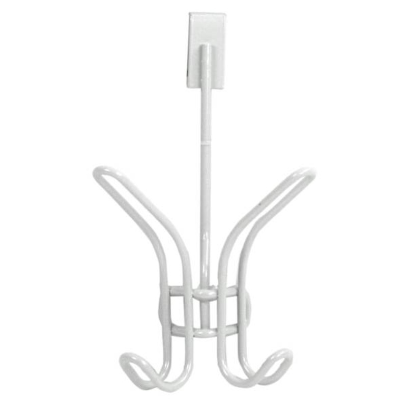 2-Hook Over the Door Hanger, White