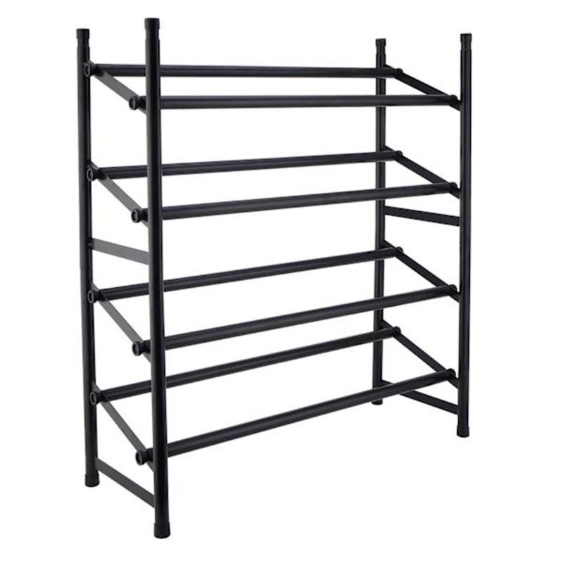2-Tier Standing Shoe Rack, Mount Black