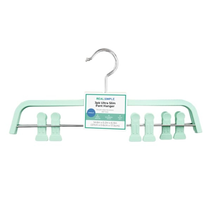 3-Pack Matte Skirt & Pant Hanger, Light Green