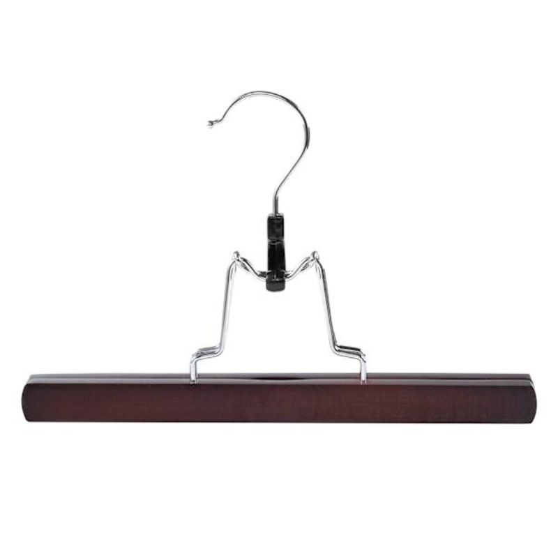 3-Piece Wood Pant Hangers with Clamp, Espresso