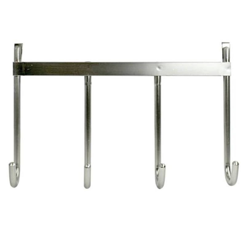 4-Hook Over the Door Hanger, Nickel