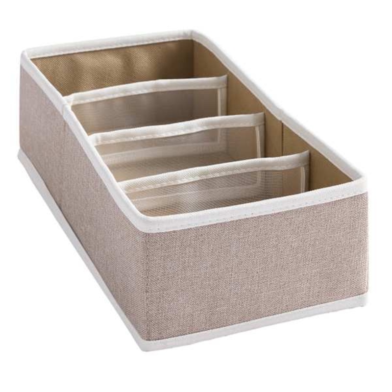 4-Section Fabric Closet Drawer Organizer