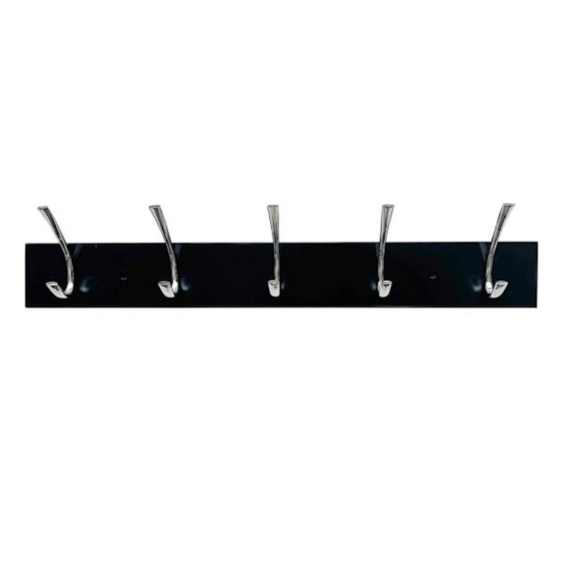 5-Hook Modern Wall Hanger, Espresso