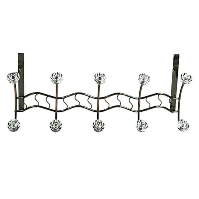 5-Hook Over The Door Hanger, Bronze