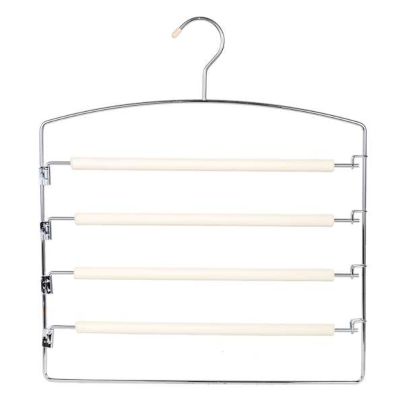 5-Tier Foam Grip Pant Hanger, Beige