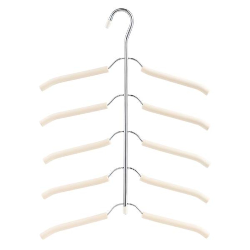 5-Tier Foam Grip Shirt Hanger, Beige
