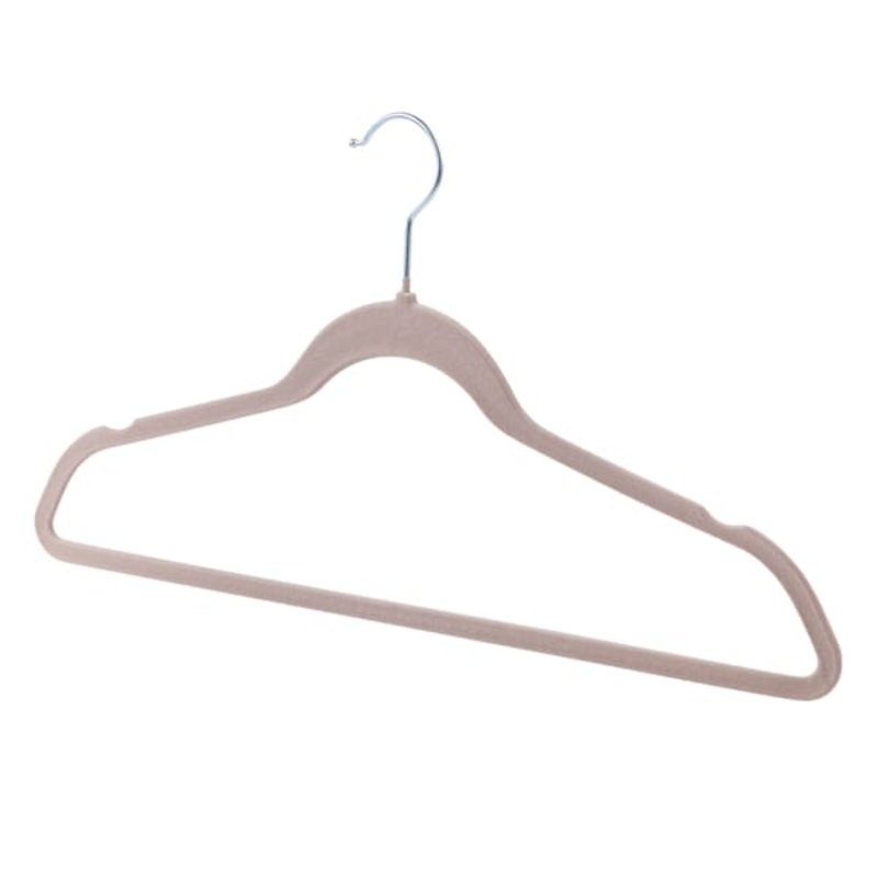 50-Pack Flocked Hanger, White Swan