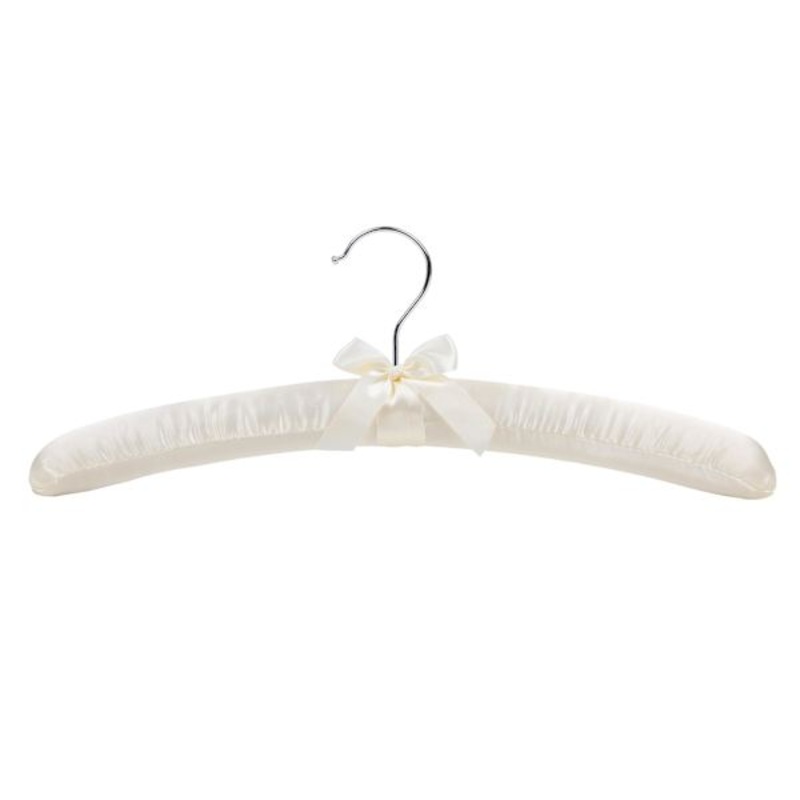 6-Piece Satin Hangers, Ivory