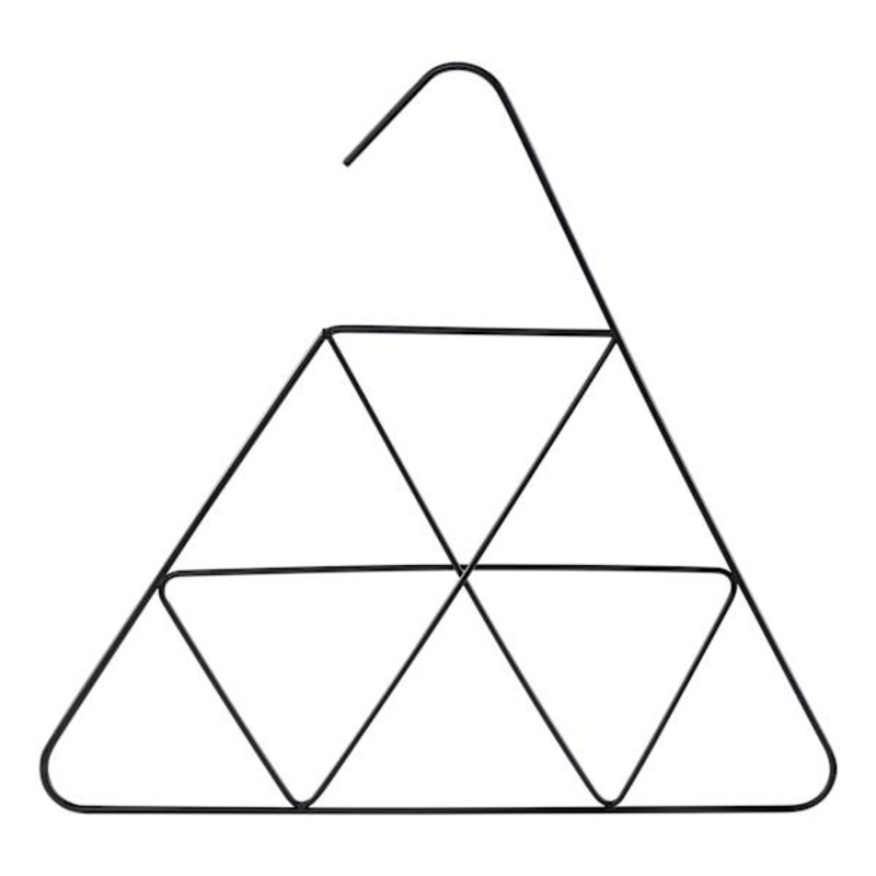 Metal Triangle Scarf Hanger, Matte Black