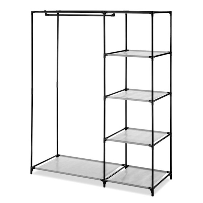 Space Maker Garment Rack, Brown