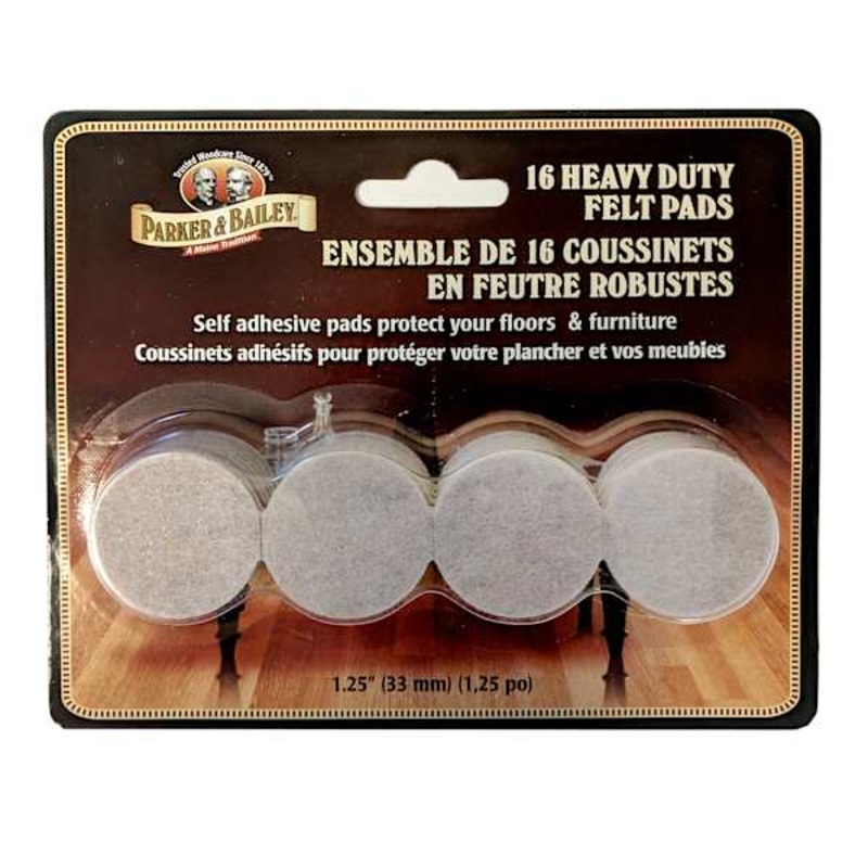 16-Pack Felt Furniture Pads, 1.25″