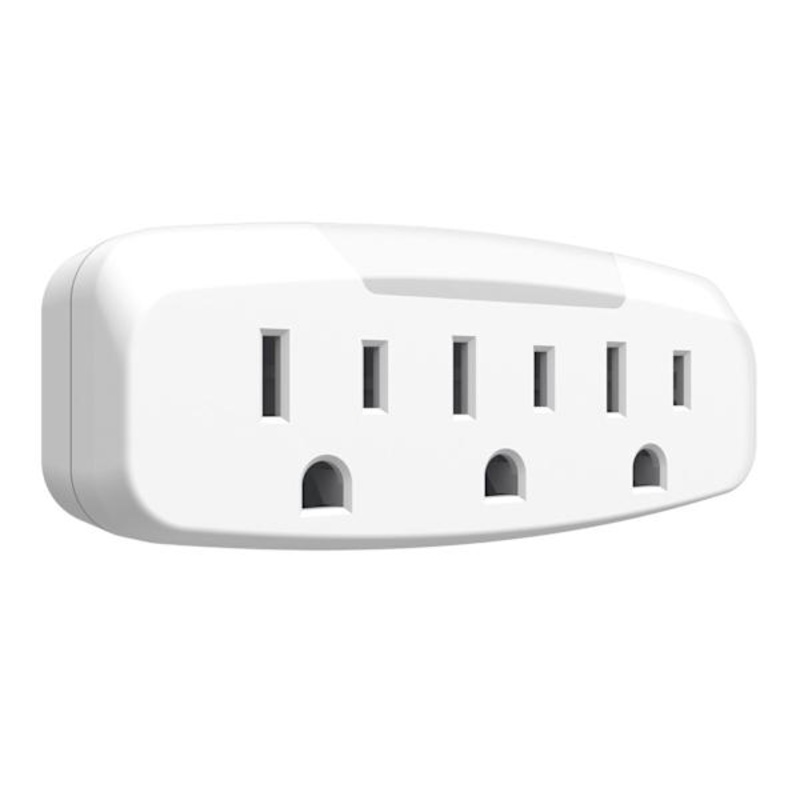 3-Outlet Wall Tap White