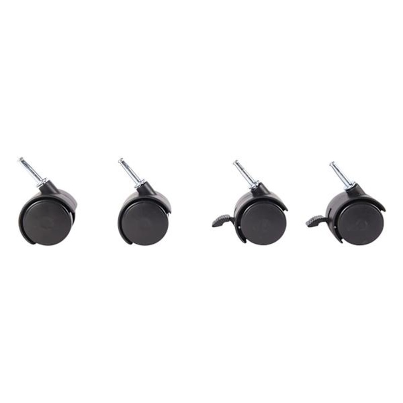 4-Piece Casters Set, Black