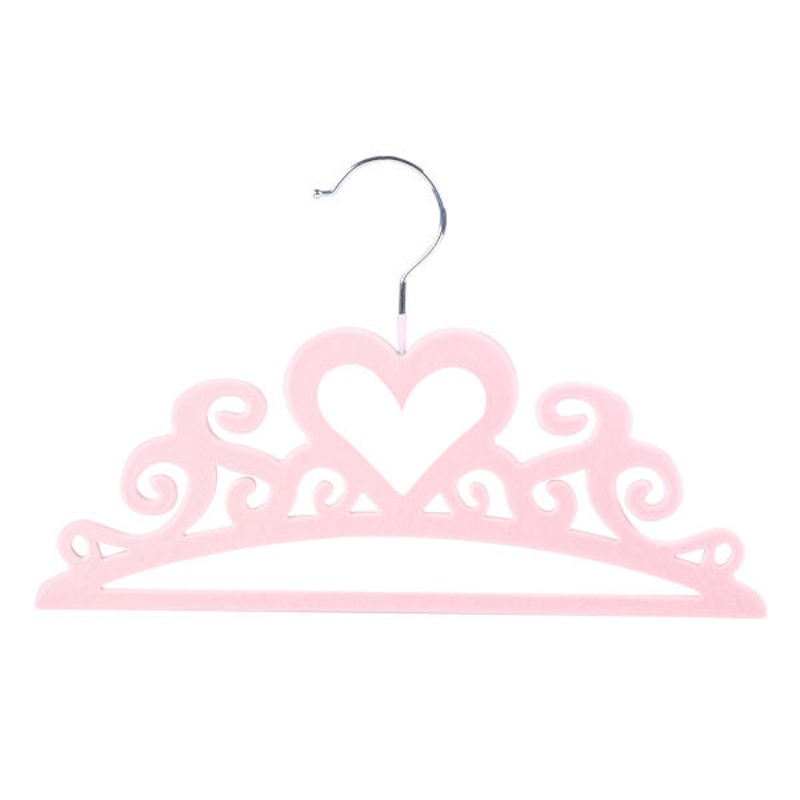 5-Pack Kids Flocked Tiara Hanger, Pink