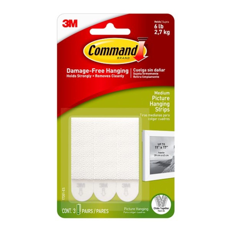 Command Medium Picture Hanging Strips, 12-Strips/Pack