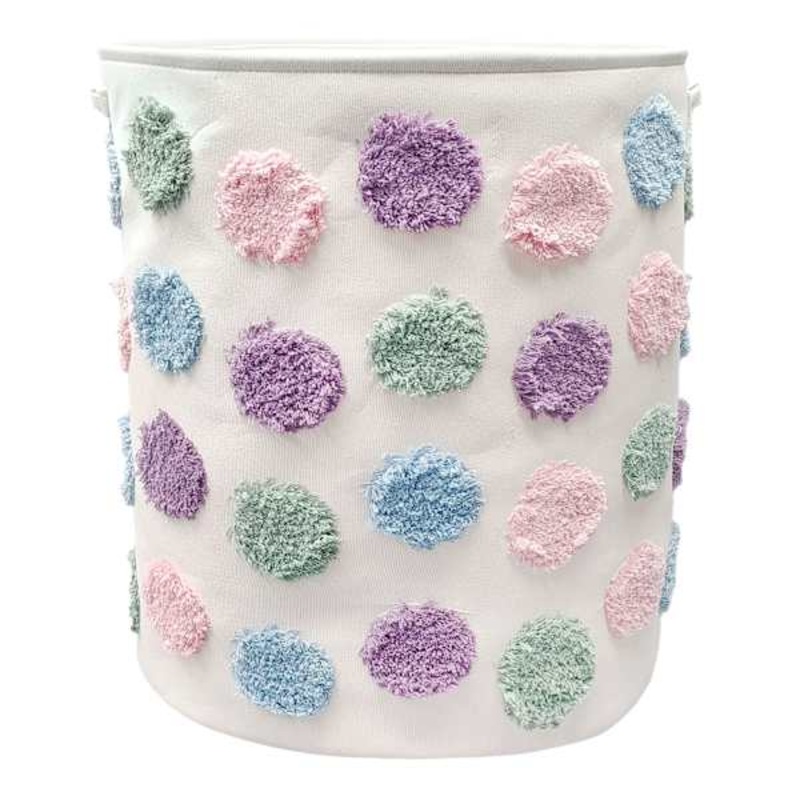 Kids Polka Dot Fabric Laundry Hamper
