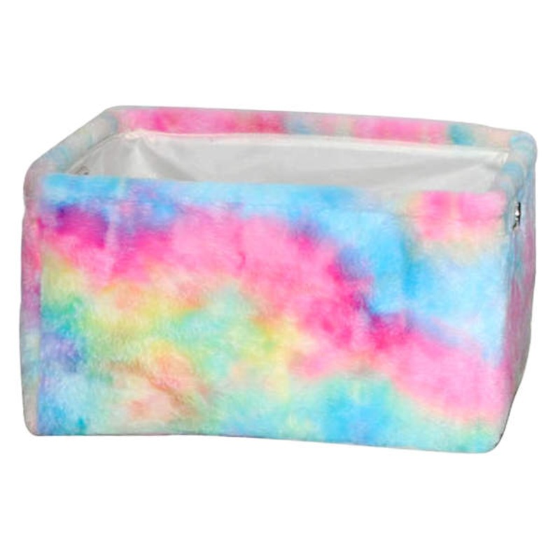 Kids Rainbow Plush Storage Bin, Large