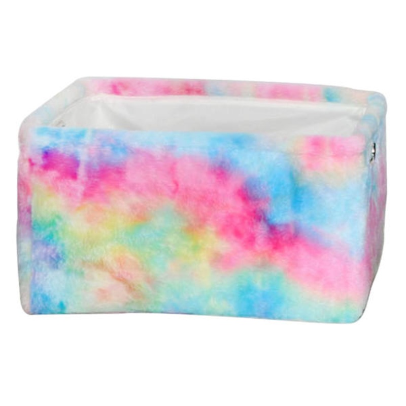 Kids Rainbow Plush Storage Bin, Medium
