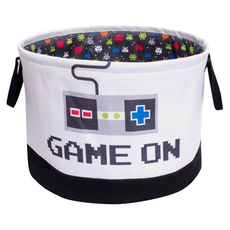 Kids Round Gaming Storage Bin, Large