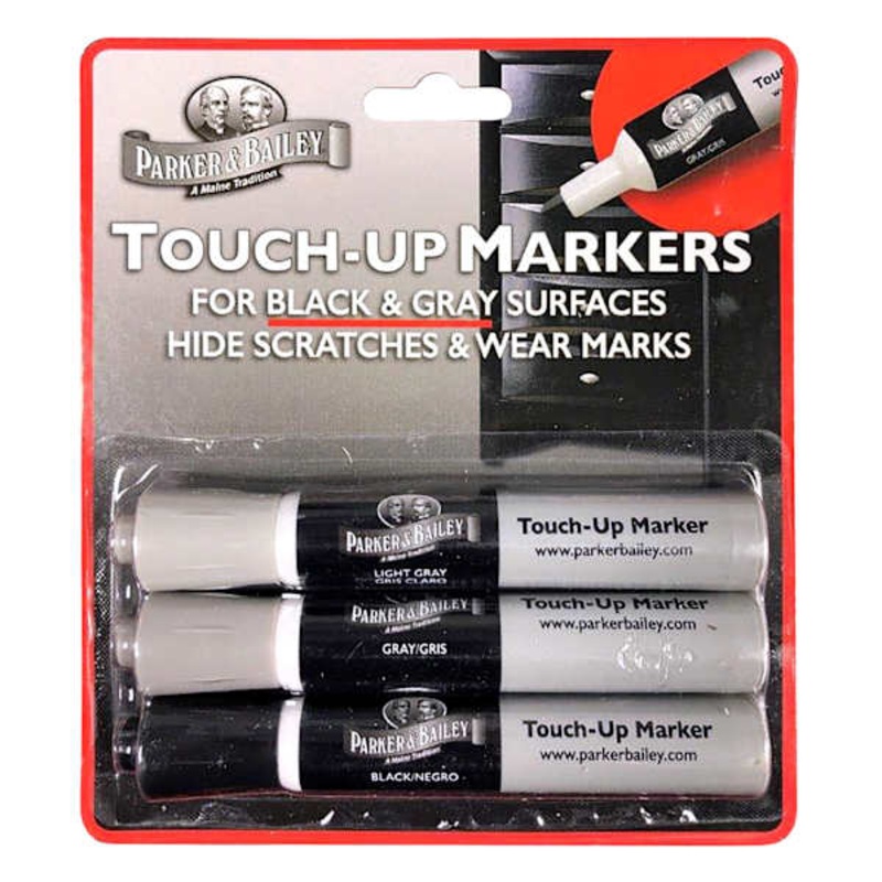 Parker & Bailey 3-Piece Touch-Up Markers, Black & Grey