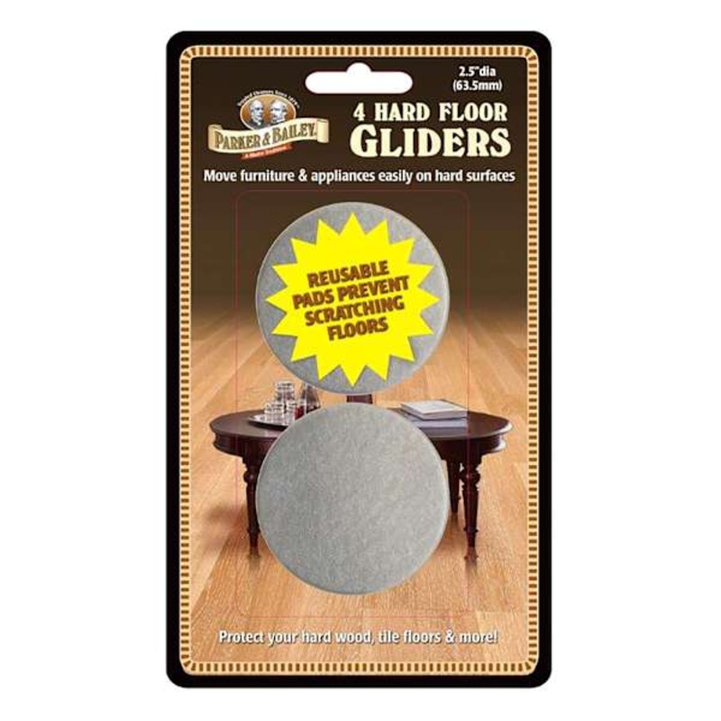 Parker & Bailey 4-Pack Hard Floor Gliders, 2.5″