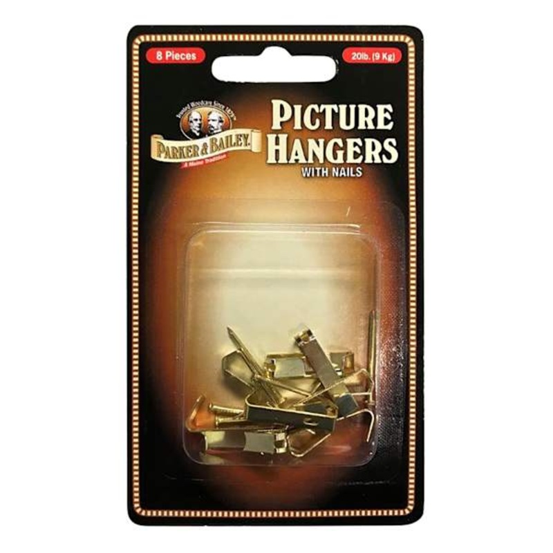 Parker & Bailey 8-Pack Picture Hangers, 20lb